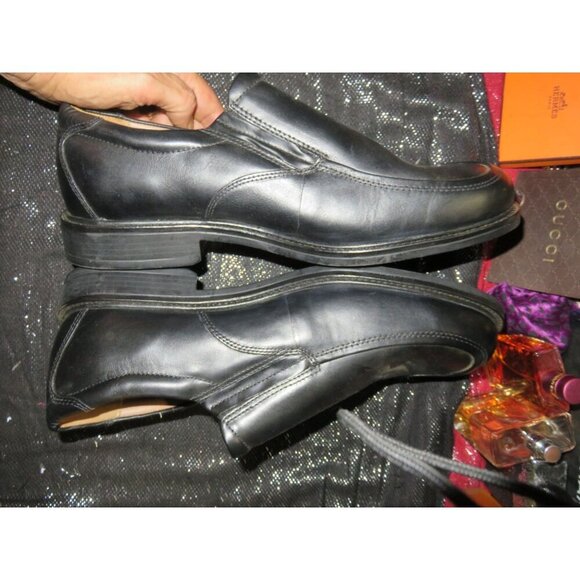 Croft & Barrow Men's Black Leather Loafers Slip On Dress Career Shoes size 13 - Picture 5 of 8